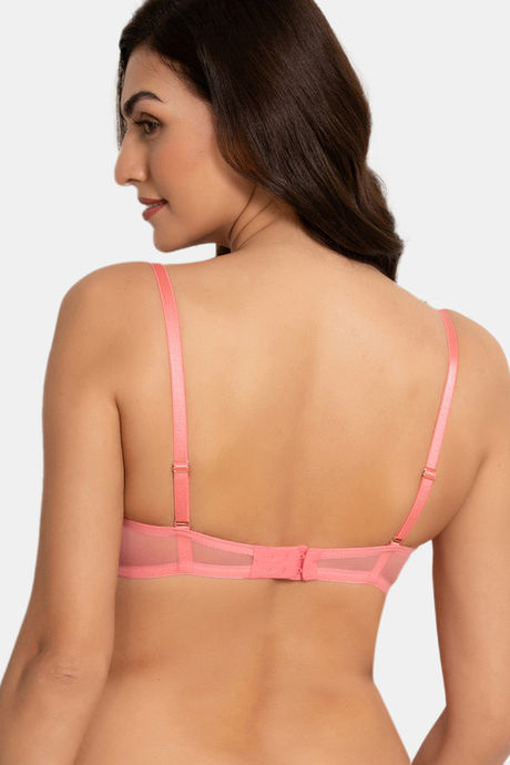 Zivame Shades Of Love Padded Wired 3/4th Coverage Strapless Bra - Strawberry Pink — image 2